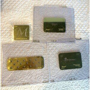 Sizzix To Simple Impressions Embossing Folder Set To From & Border Dots Crafting